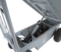 Vestil Steel Off-Road Tilting Traction Drive Cart 500 Lb. Rough Terrain Capacity Gray OROAD-1000-T