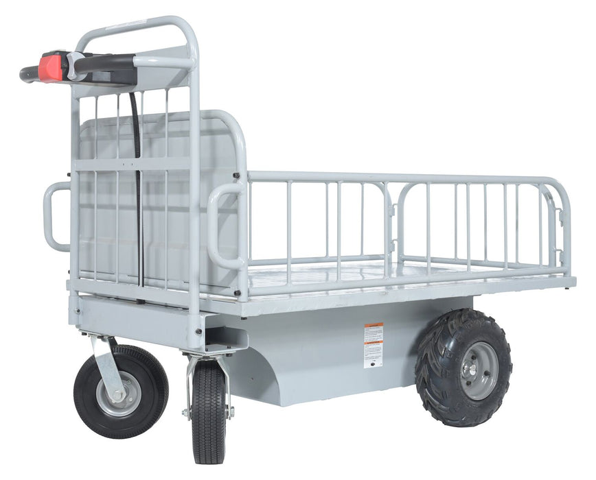 Vestil Steel Off-Road Traction Drive Cart 500 Lb. Rough Terrain Capacity Gray OROAD-1000